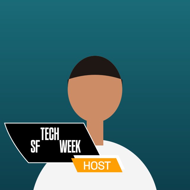 Example profile frame: a portrait with the SF Tech Week host badge in the corner